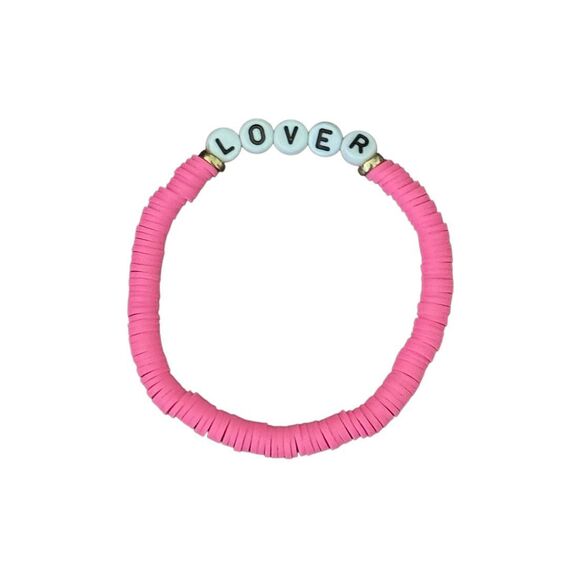 “LOVER” Clay Bead Friendship Bracelet - Picture 1 of 1